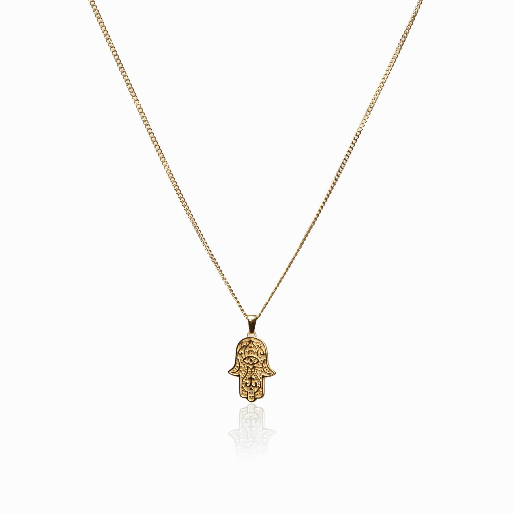 Colar com Pingente Hamsa em Ouro