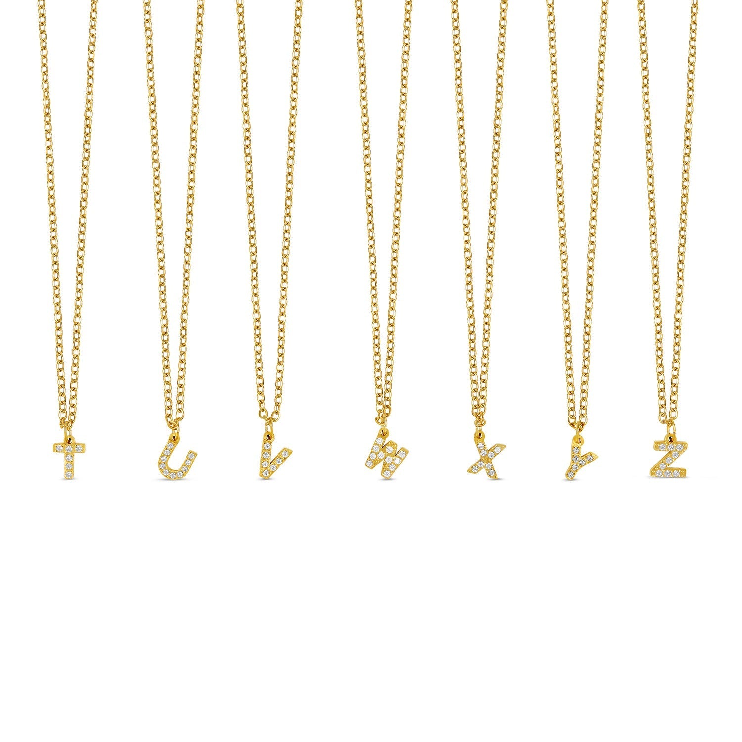 Colar de Pedra com Inicial - Ouro