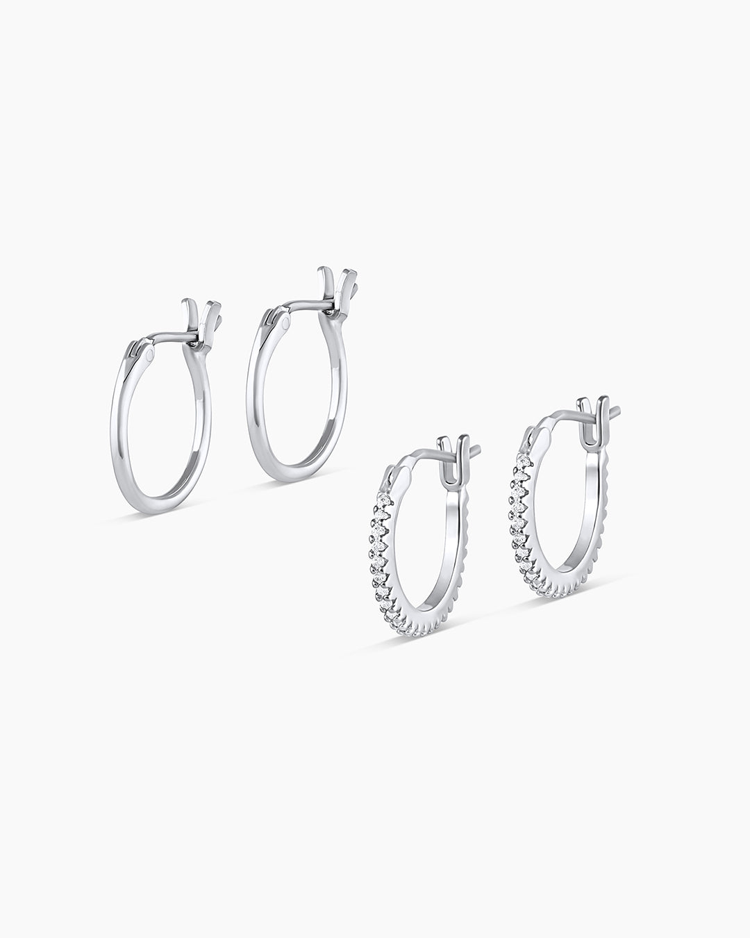 Conjunto de Brinco Huggie Tradicional