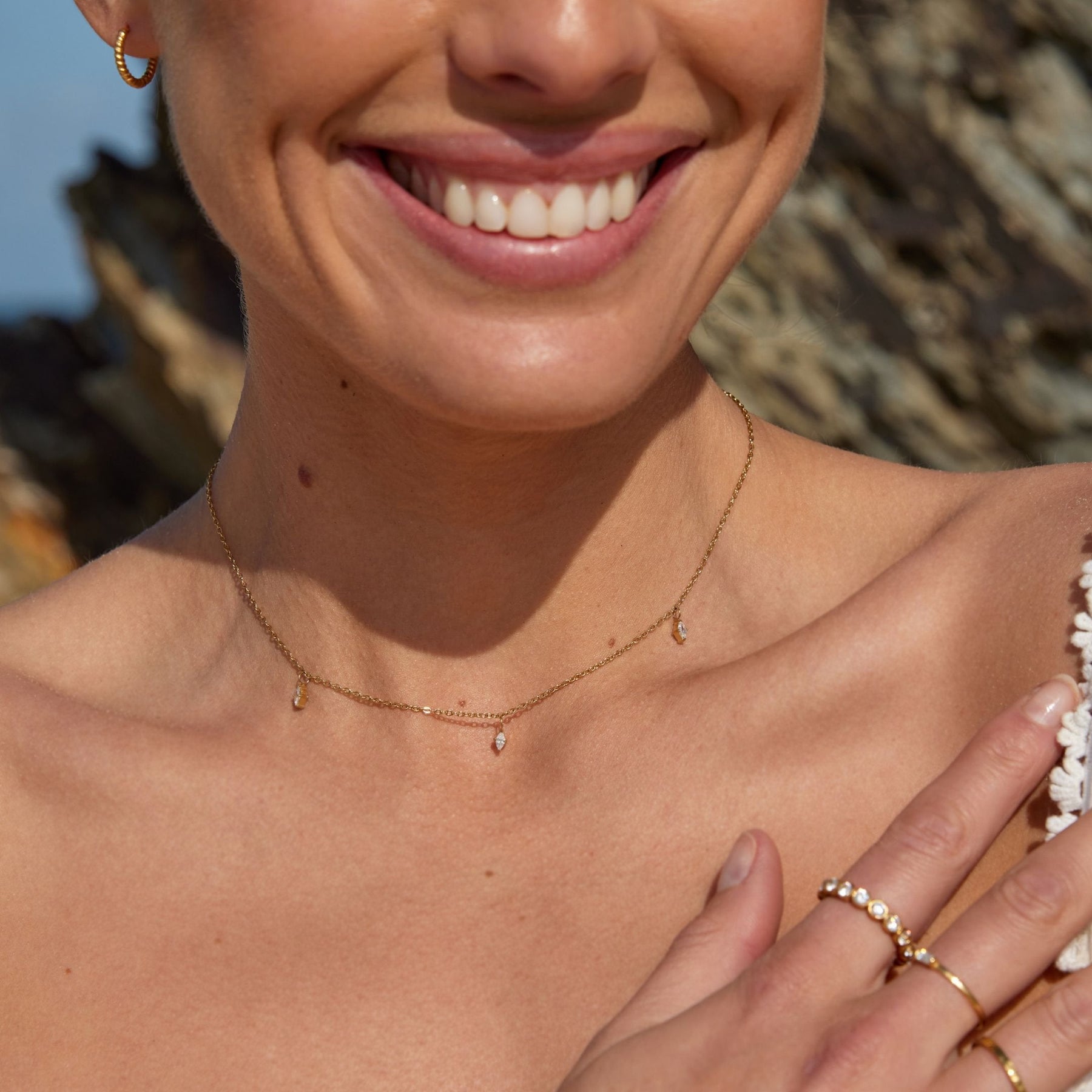 Colar Três Diamantes