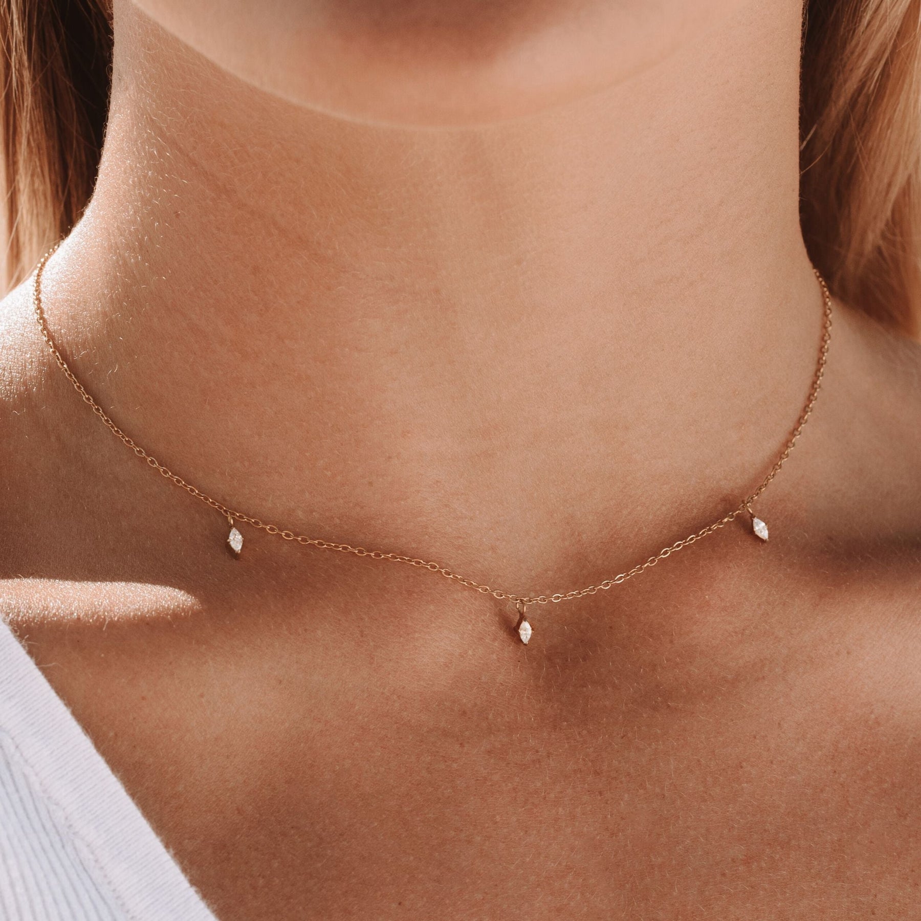 Colar Três Diamantes