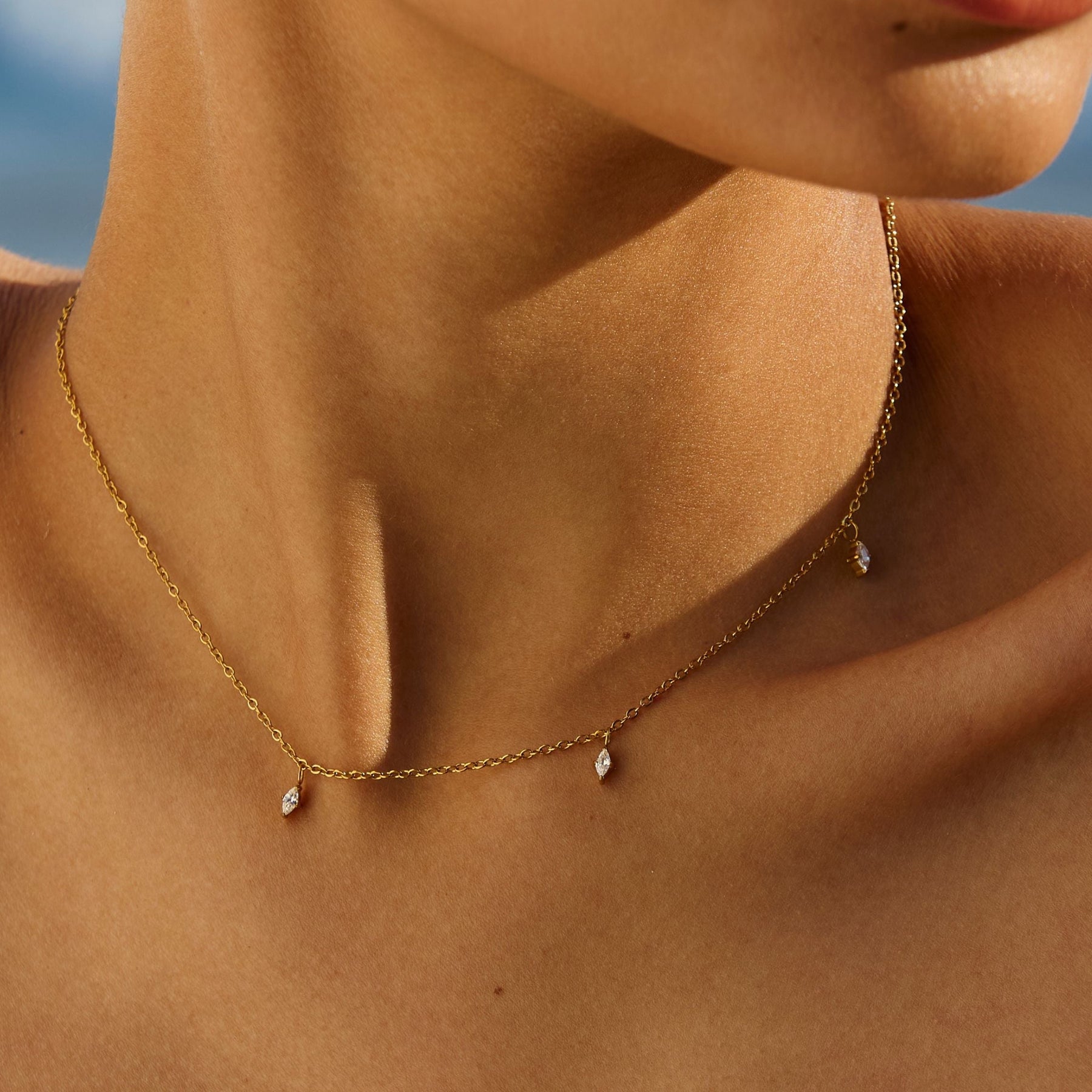 Colar Três Diamantes