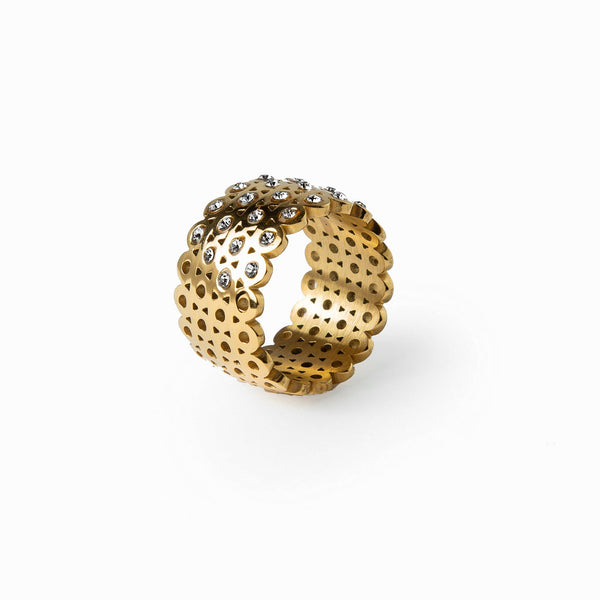 Anel Amalfi em Ouro com Pedra