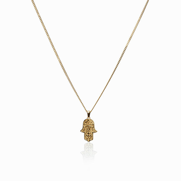 Colar com Pingente Hamsa em Ouro