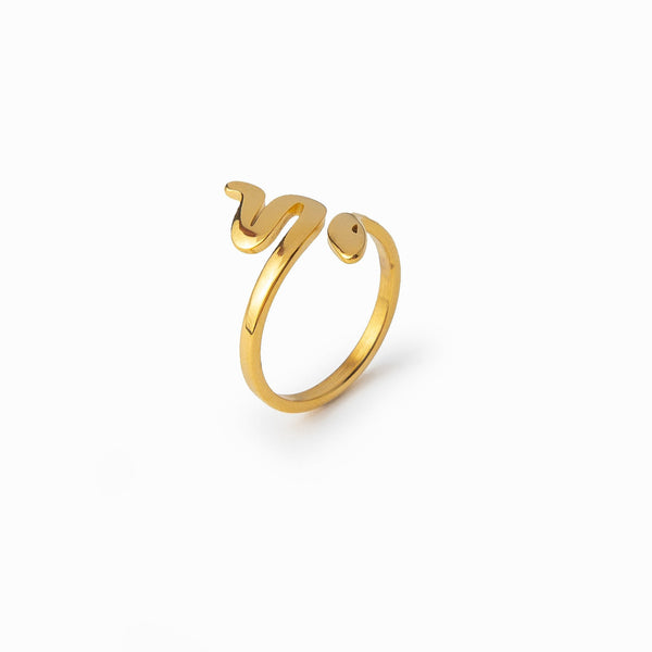 Anel de Ouro em Forma de Serpente