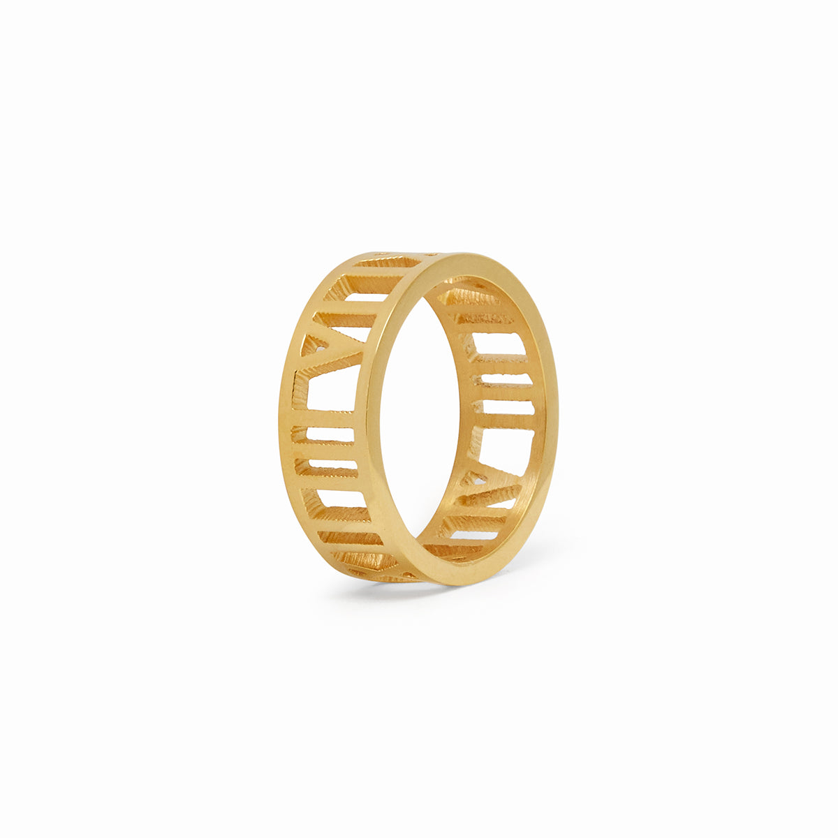 Ouro Anel Oco com Números