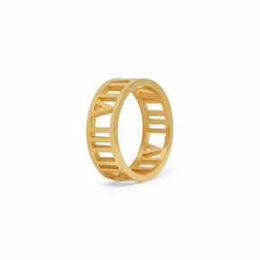 Ouro Anel Oco com Números
