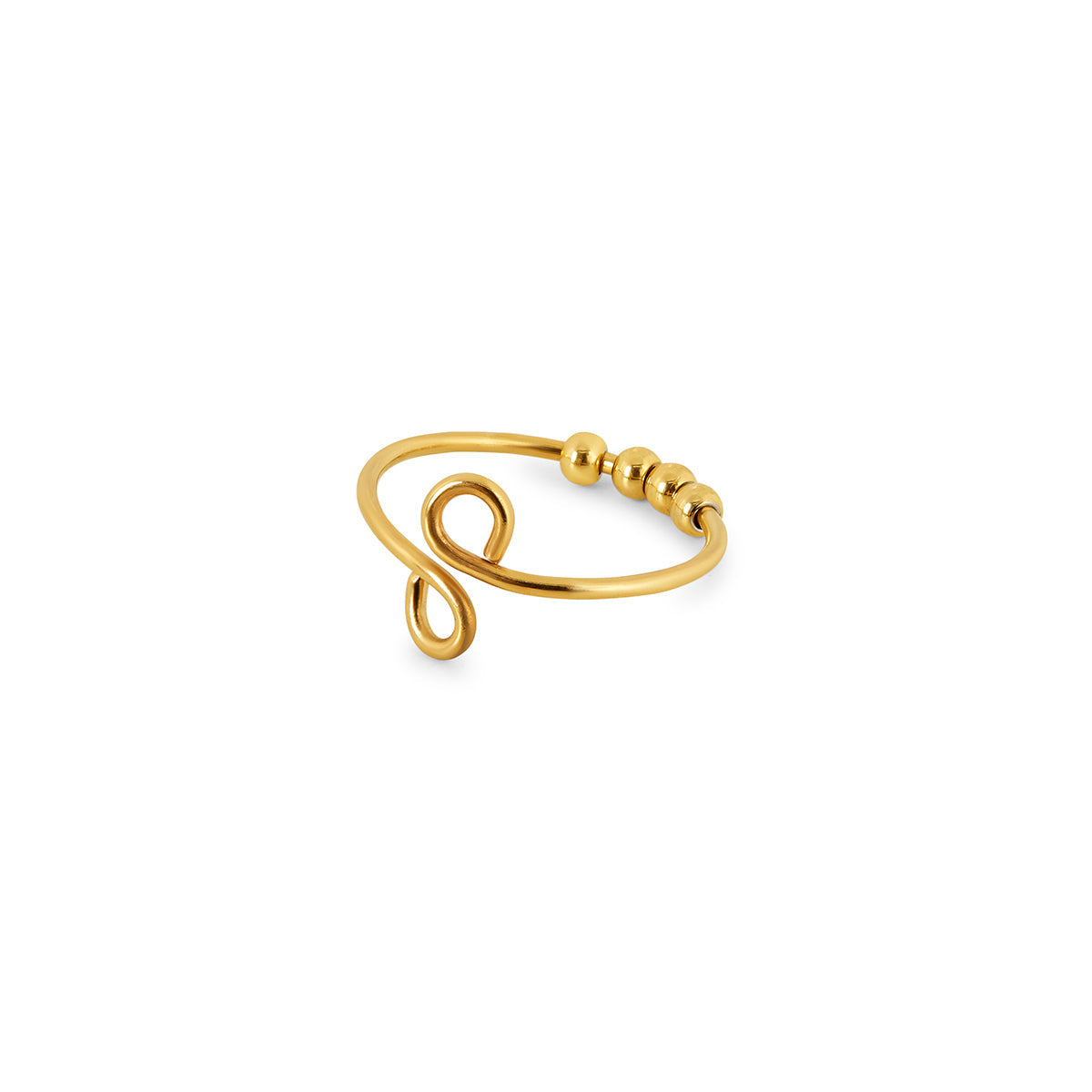 Anel Fidget Ajustável Tempur - Dourado