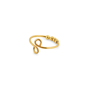 Anel Fidget Ajustável Tempur - Dourado