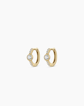 Brincos Argola com Diamantes
