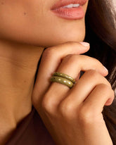 Anel Duplo com Detalhes