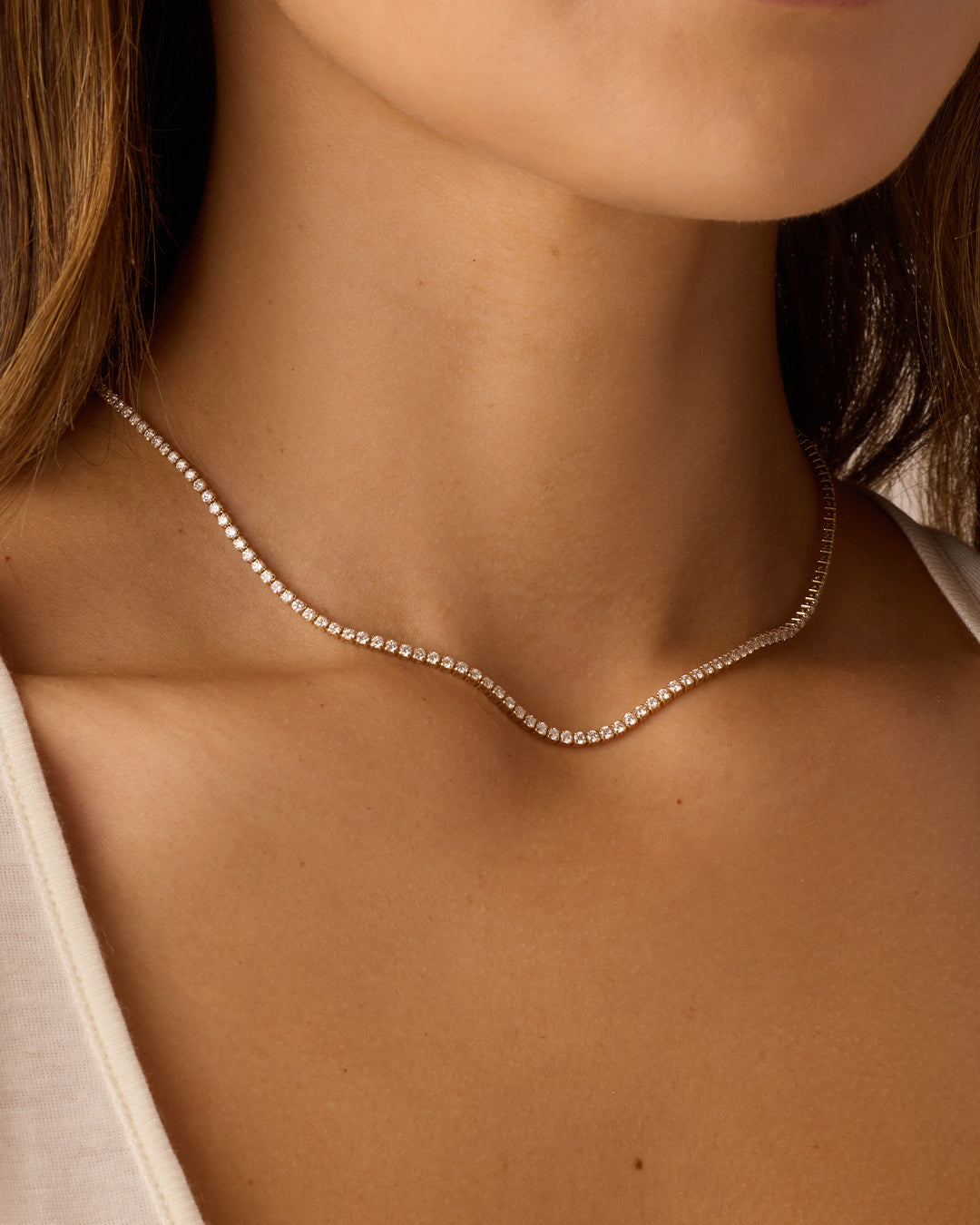 Colar de Corrente com Diamante