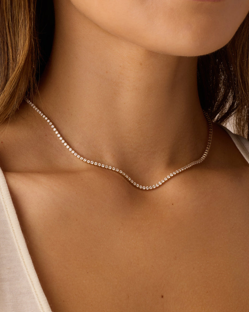 Colar de Corrente com Diamante
