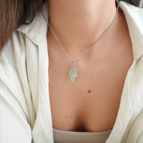 Colar Hamsa em Prata