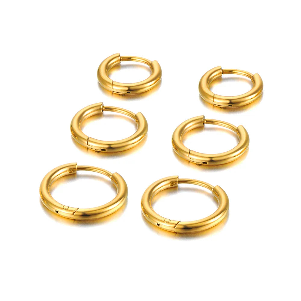 Brinco Trio de Argolas Lumi Banhado em Ouro 18k