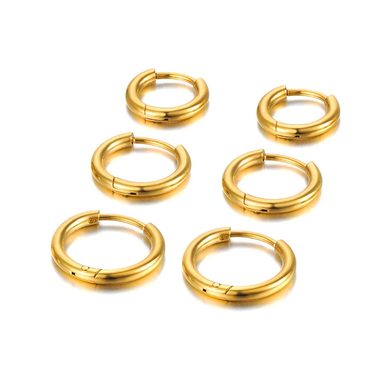 Brinco Trio de Argolas Lumi Banhado em Ouro 18k