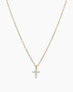 Colar com Cruz de Diamante