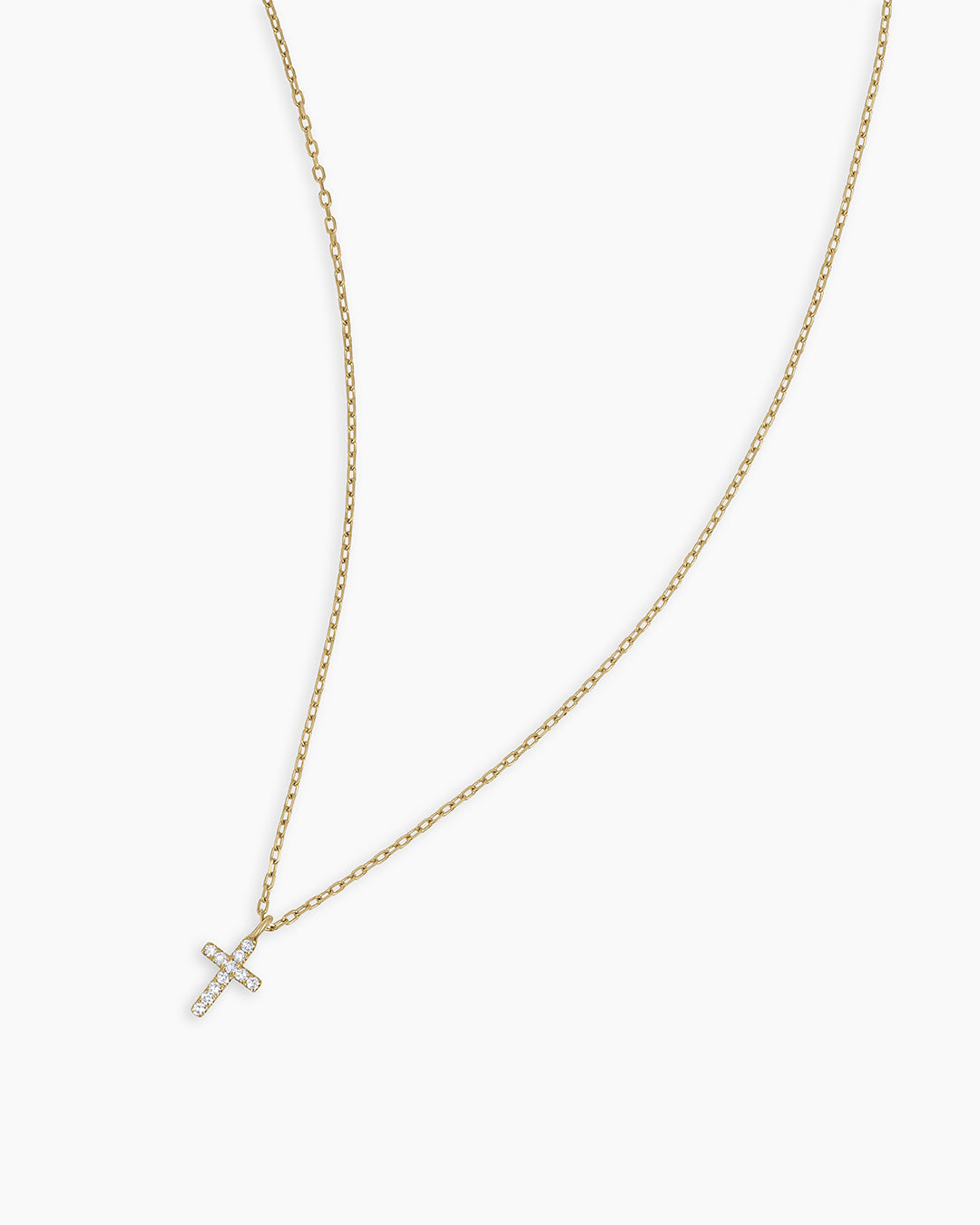 Colar com Cruz de Diamante