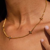 Colar Ouro Quatro Pontos