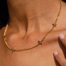 Colar Ouro Quatro Pontos