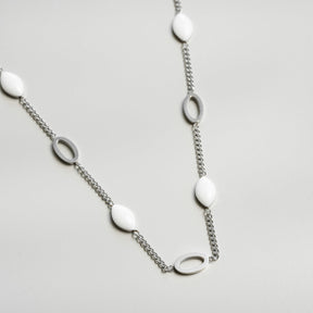 Colar Prata com Pingente Oval Angellica