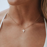 Colar Cruz de Pérola