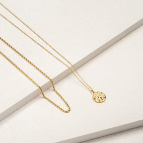 Colar Medalha de Flor