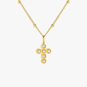 Colar Cruz de Pérola