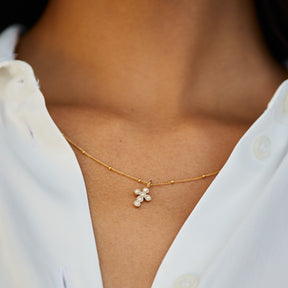 Colar Cruz de Pérola